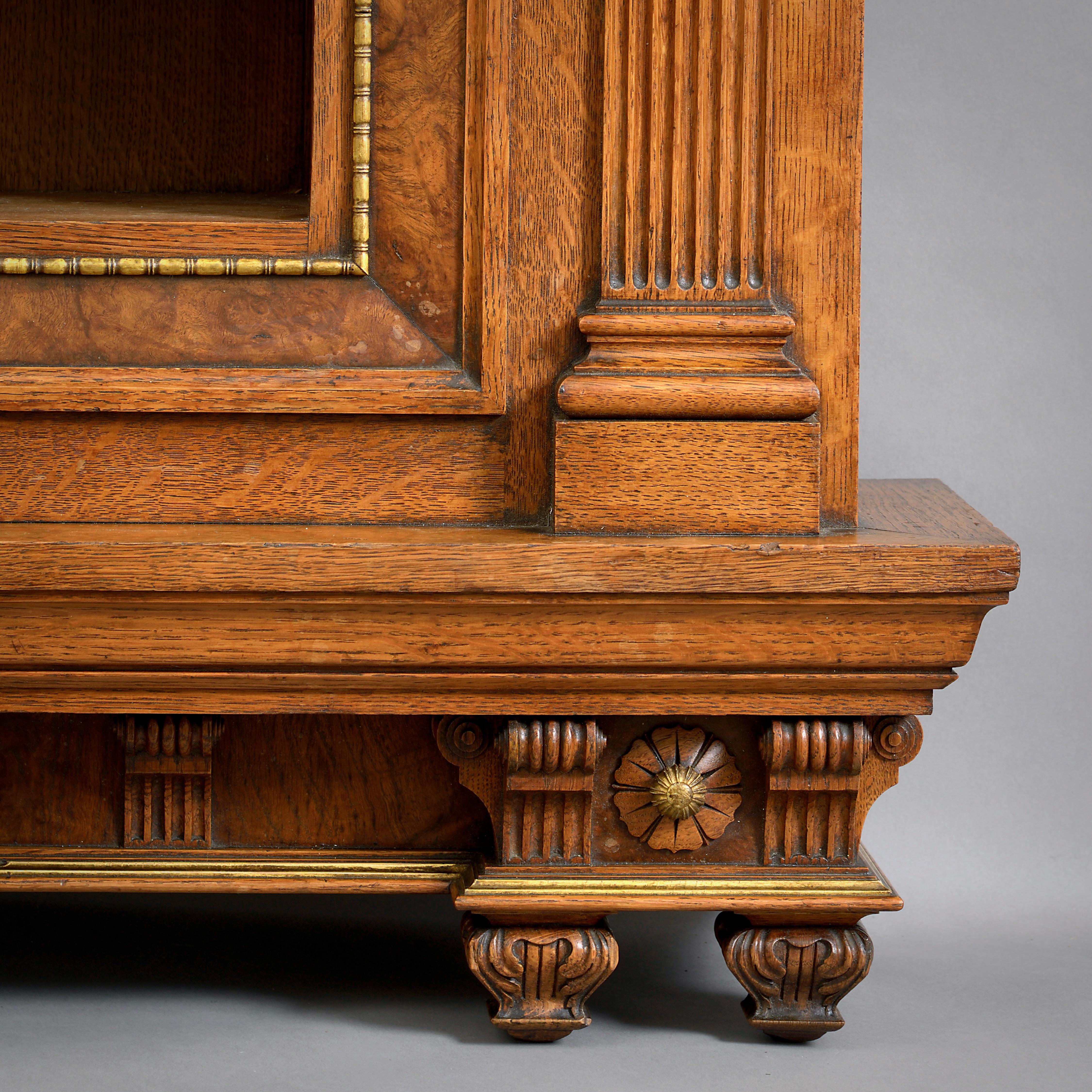 Oak Hanging Cabinet Attributed to Robert Hume, after Designs by William Beckford For Sale 3