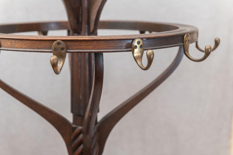 Oak Hat Rack/ Coat Rack from a Men's Club in Ohio, circa 1900 at 1stDibs