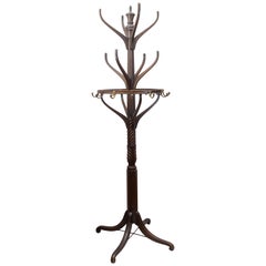 Oak Hat Rack/ Coat Rack from a Men's Club in Ohio, circa 1900