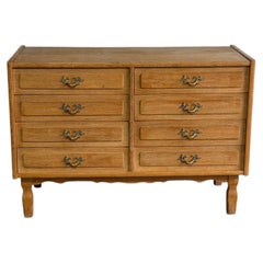 Oak Henning Kjærnulf Lowboy Dresser Lowboy Storage Chest MCM Denmark 1960s
