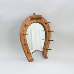 Oak Horseshoe Mirror