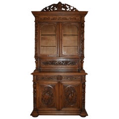 Antique Oak Hunt Buffet, circa 1895