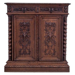 Oak Hunting Cabinet, France, circa 1890