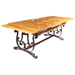 Oak & Iron Dining Table