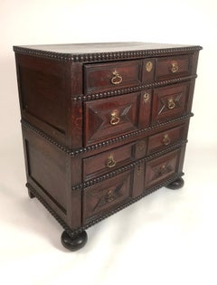 Oak Jacobean Style Chest of Drawers