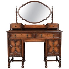 Oak Jacobean Style Dressing Table