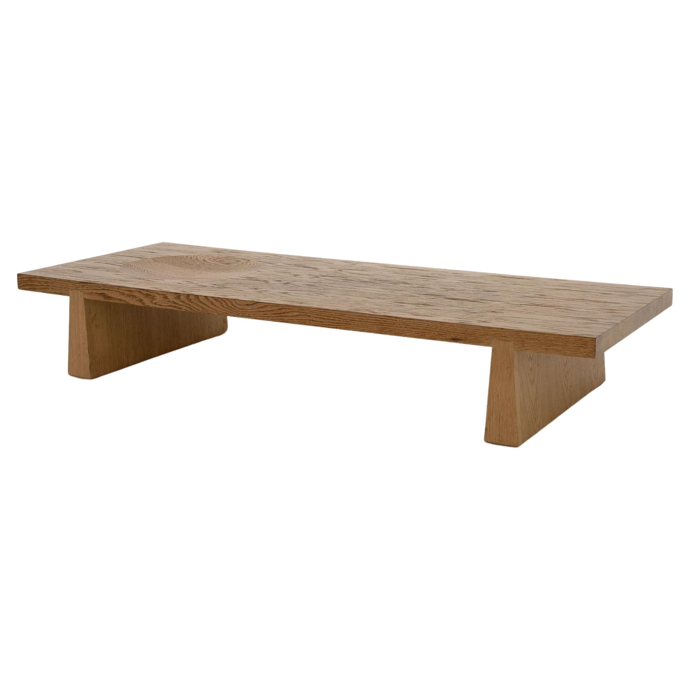 Oak Japanese Style Coffee Table after Alan Peters For Sale