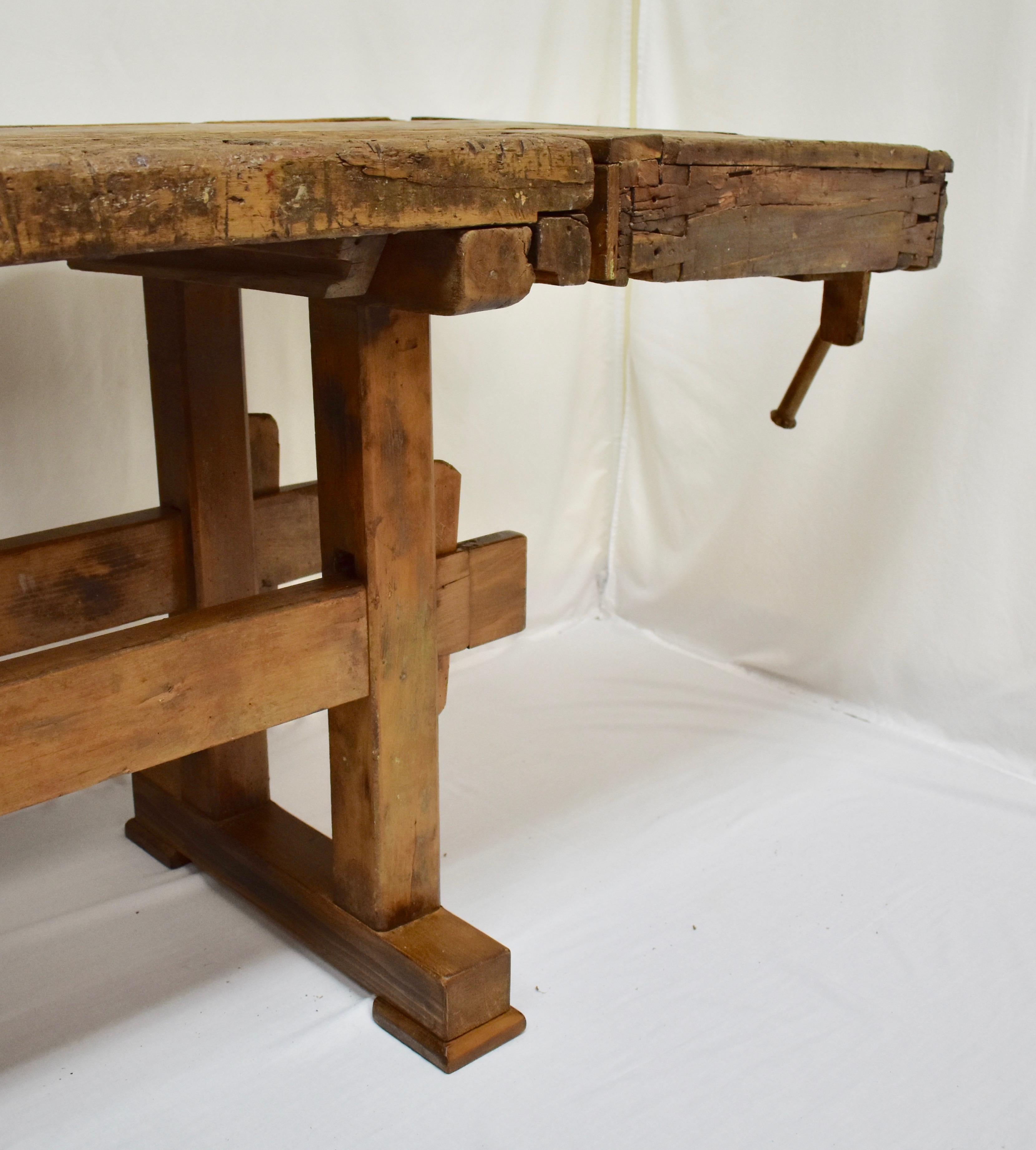 20th Century Oak Joiner's Workbench