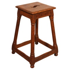 Oak Joint Stool From The 18th Century