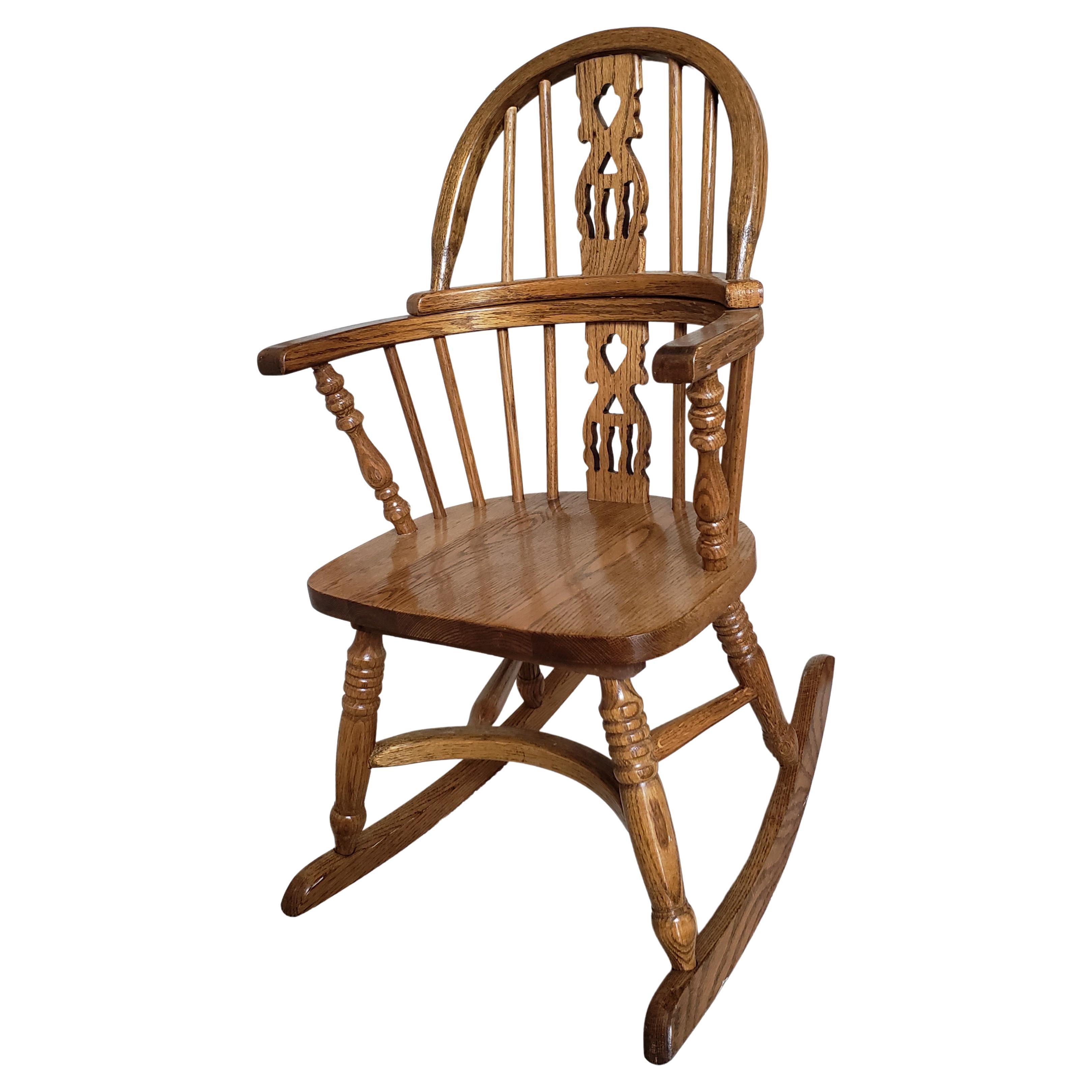 Your child will love this rocking chair! It's a true heirloom piece that can be passed down to generations to come! It's the perfect piece for a reading nook or in the living room.
Amish made in the USA
Solid Oak wood
Stained in Seely