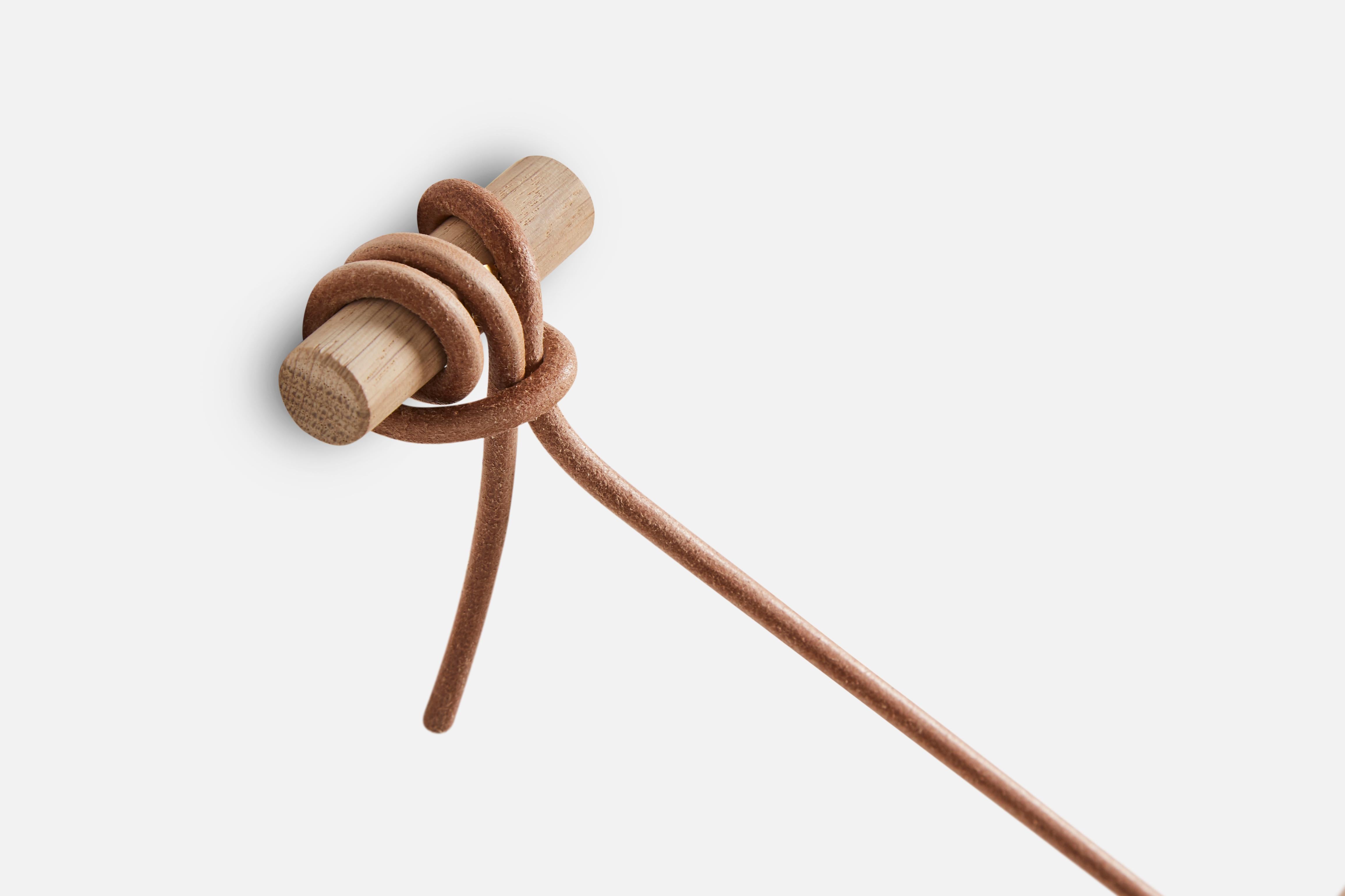 Oak Knaegt Coat Rack by Rikke Palmerston In New Condition For Sale In Geneve, CH
