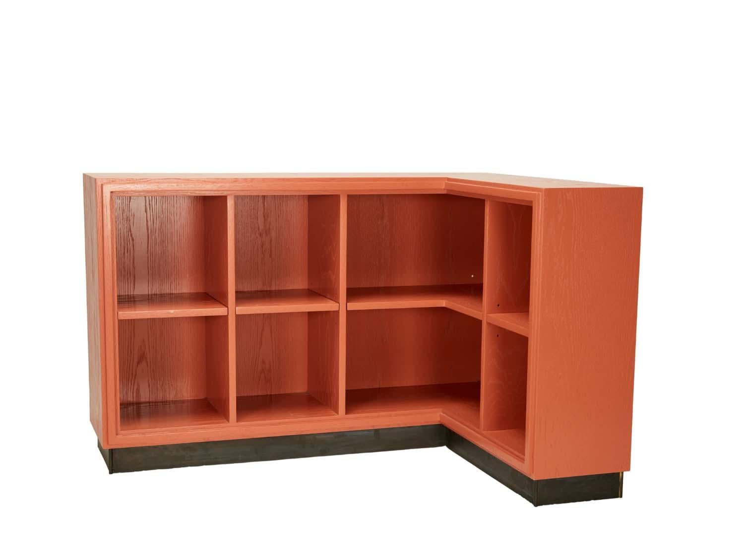 l shaped low bookcase