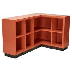 Oak L-Shaped Corner Shelf Unit