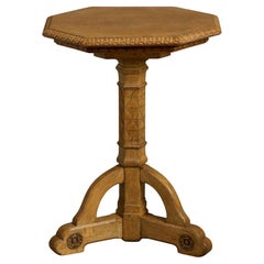 Oak Lamp Table in Manner of A. W. N. Pugin