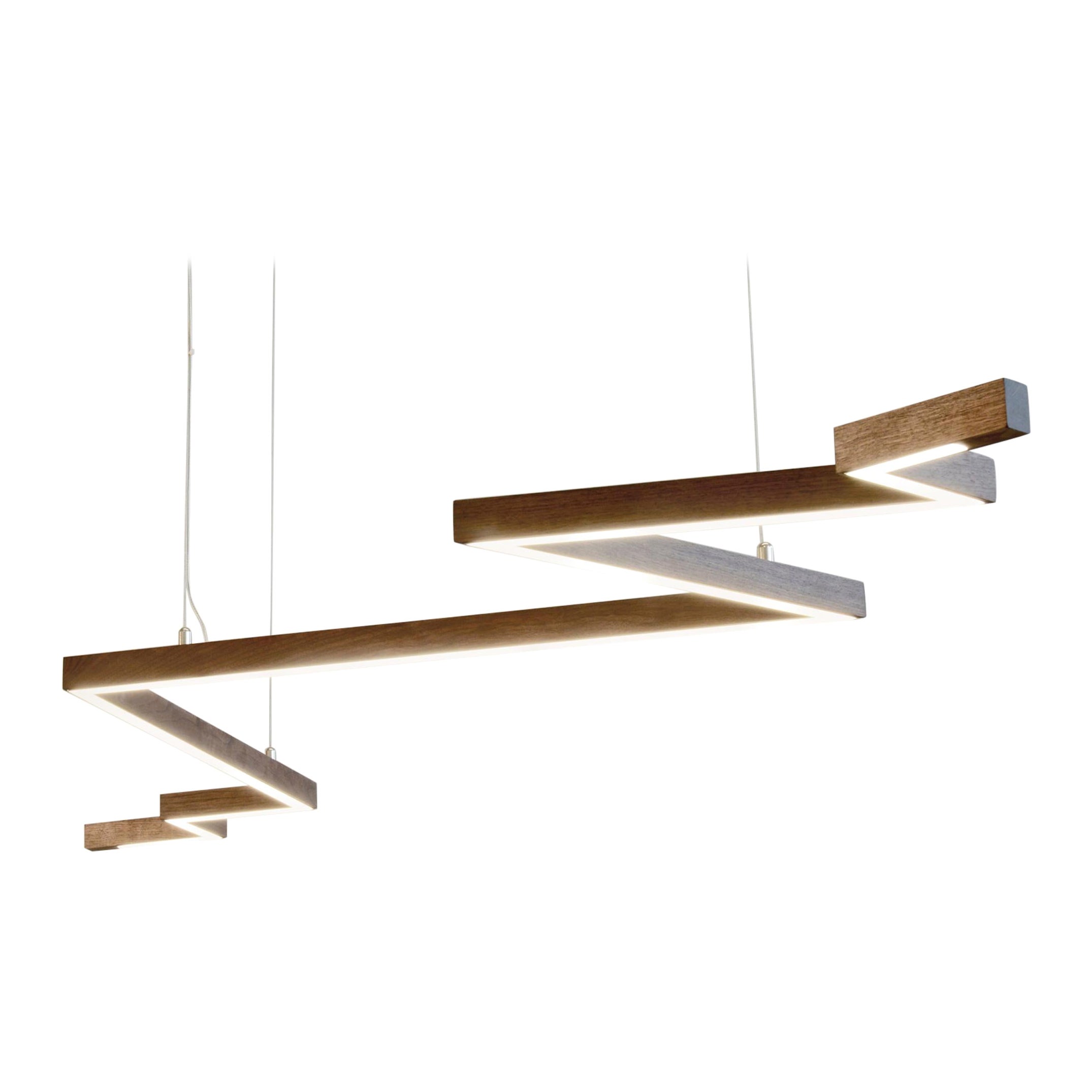 Grande applique à suspension en chêne, par Hollis & Morris en vente