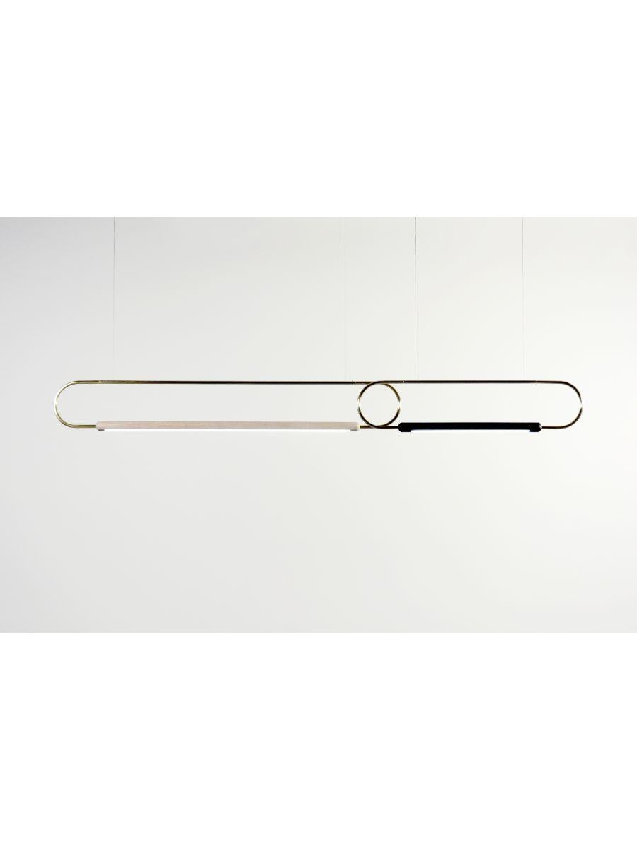 Oak Large Horizontal Link Pendant by Hollis & Morris In New Condition In Geneve, CH