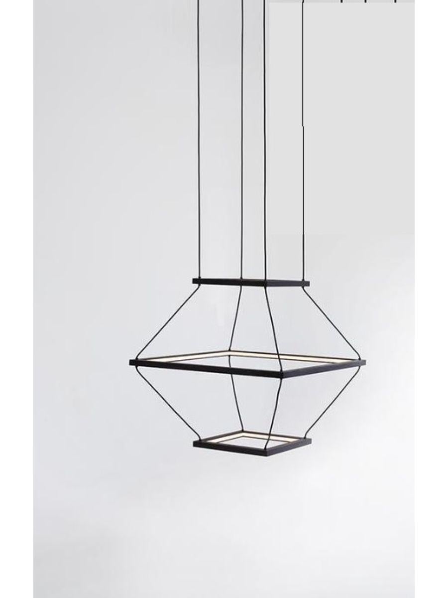 Grande lanterne suspendue en chêne par Hollis & Morris
Dimensions : 36