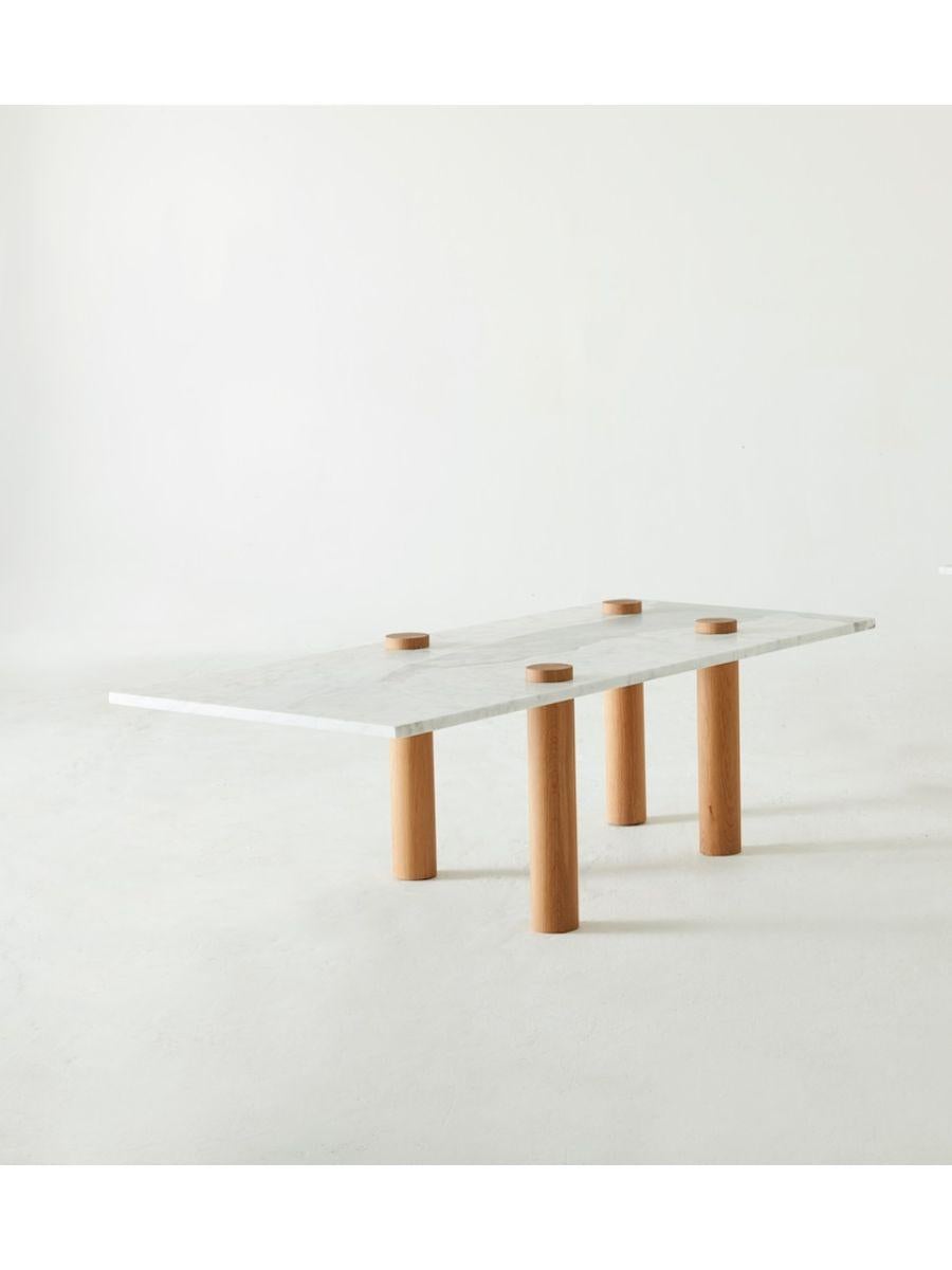 Oak large polar coffee table by Hollis & Morris
Dimensions: 50