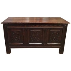 Oak Late 17th Century Antique Coffer