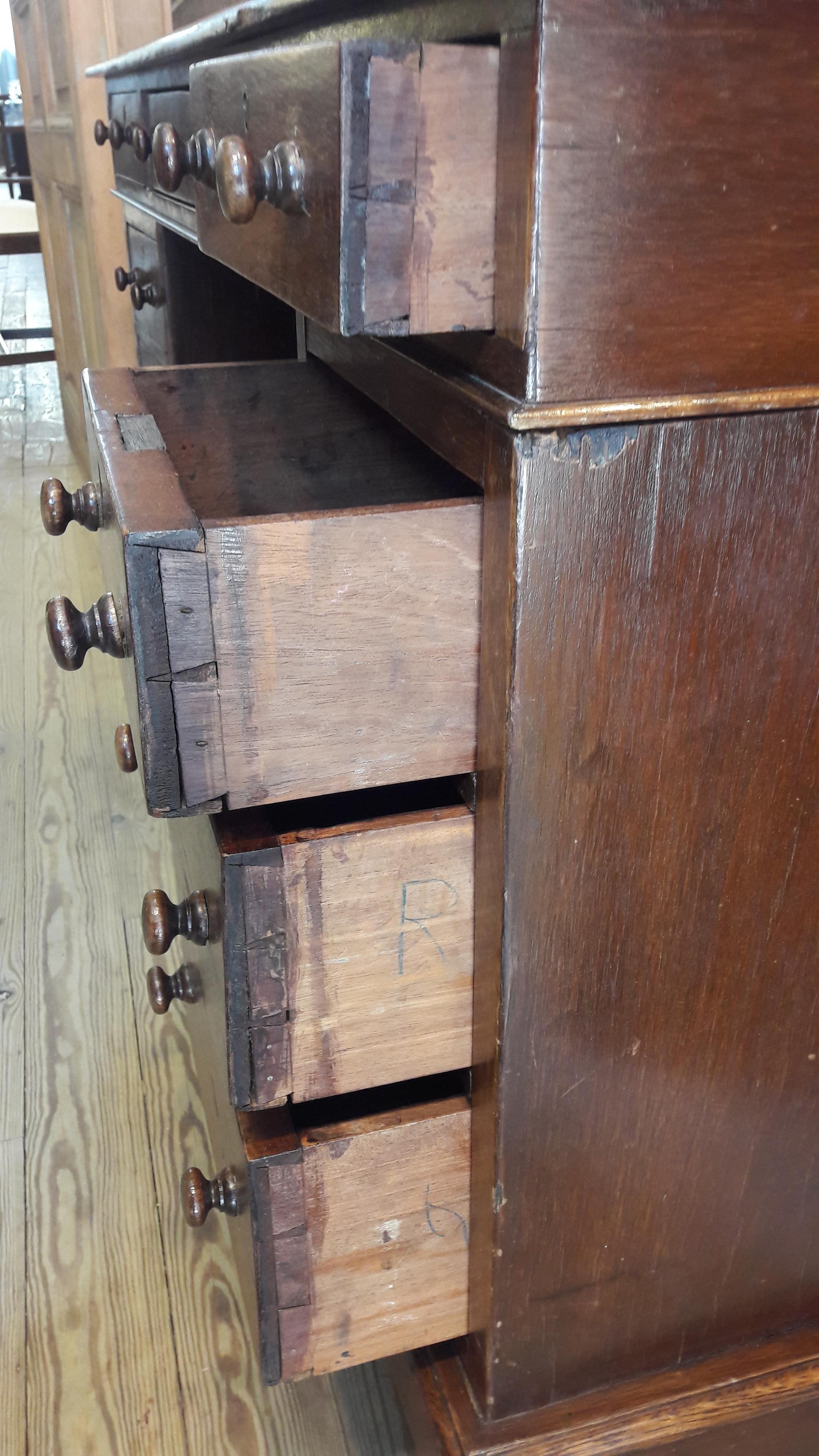 English Oak, Late 19th Century, Victorian Pedestal Desk For Sale