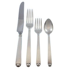 Vintage Oak Leaf by Old Newbury Crafters Sterling Silver Flatware Set 25 Pieces Dinner