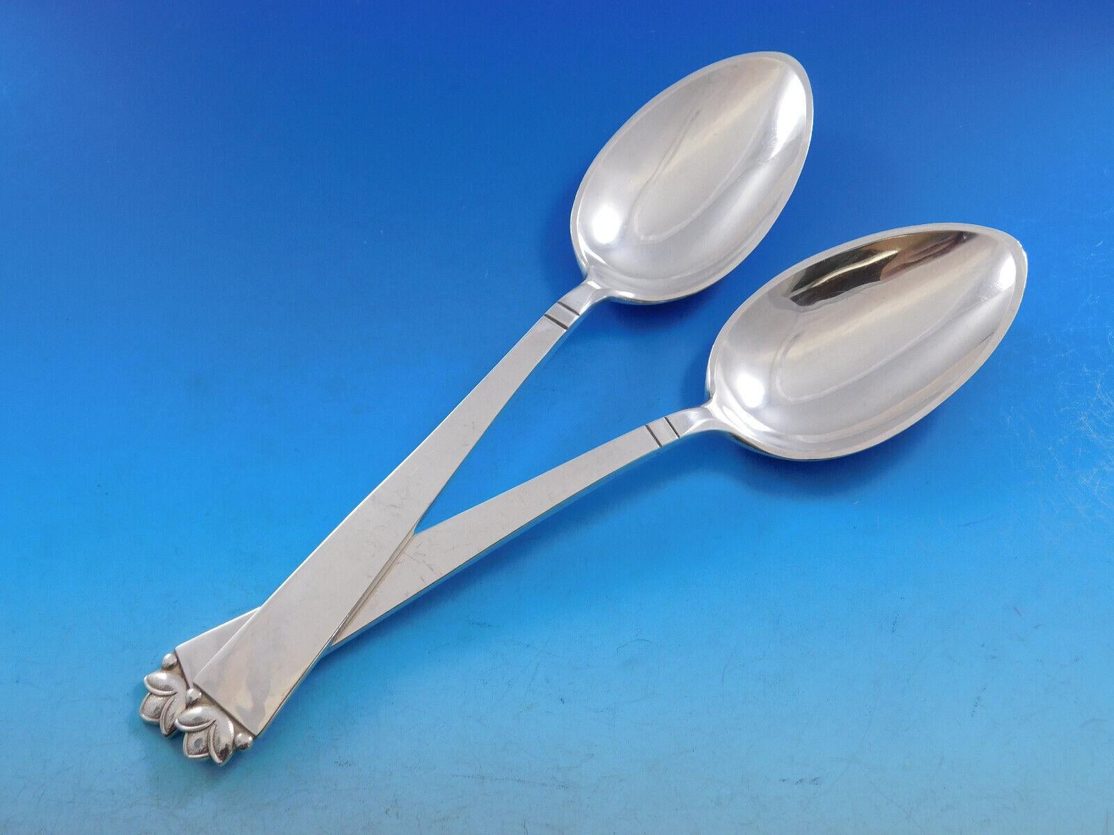 Juego de cubiertos de plata de ley Oak Leaf by Old Newbury Crafters 48 piezas en venta 2