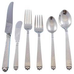 Oak Leaf by Old Newbury Crafters Set de couverts en argent sterling 48 Pieces