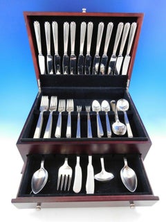 Oak Leaf by Old Newbury Crafters Sterling Silver Flatware Set 88 Pieces Dinner