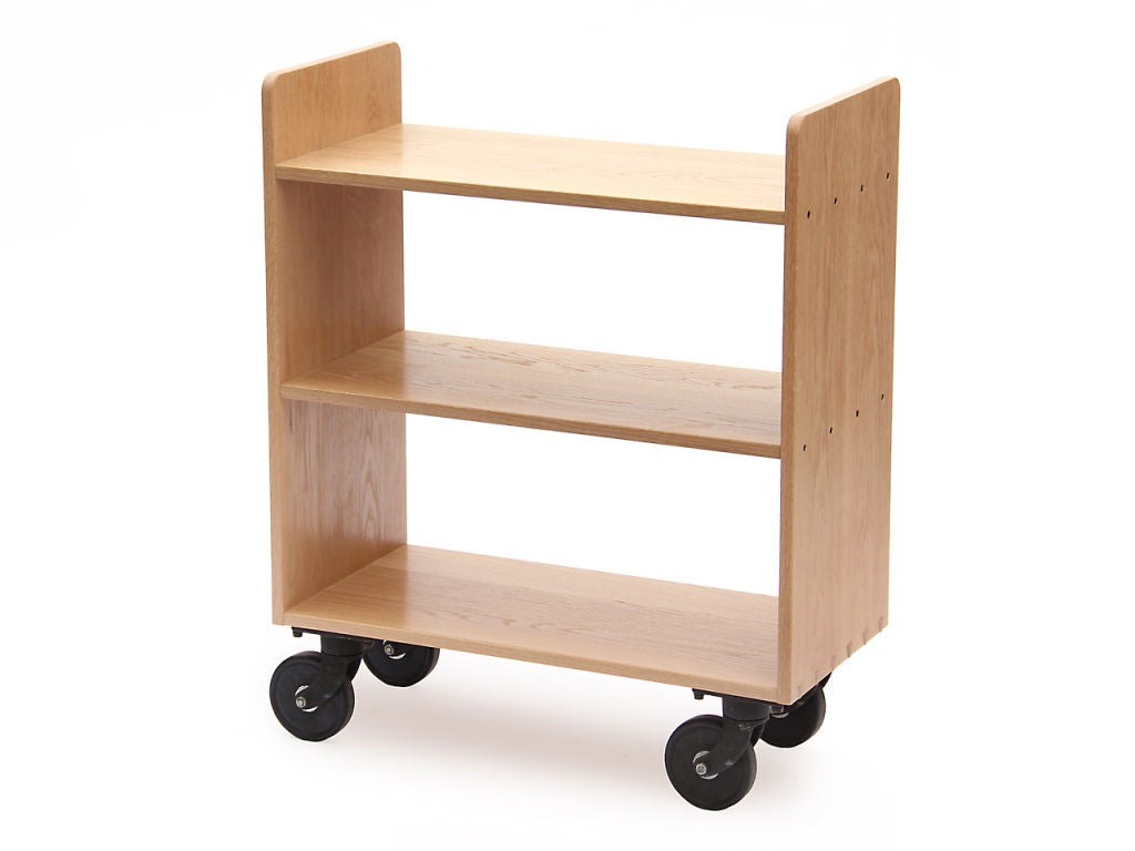 wood library cart