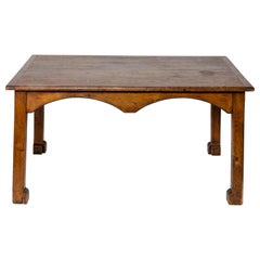 Vintage Oak Library Table, France, 20th Century