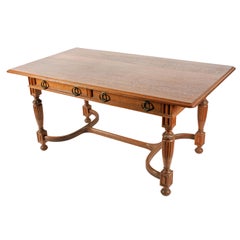 Oak Library Table from Skibo Castle