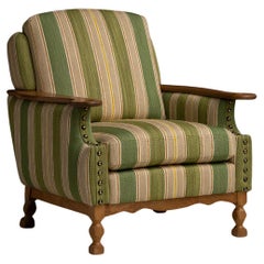 Oak Lounge Chair, Denmark circa 1960