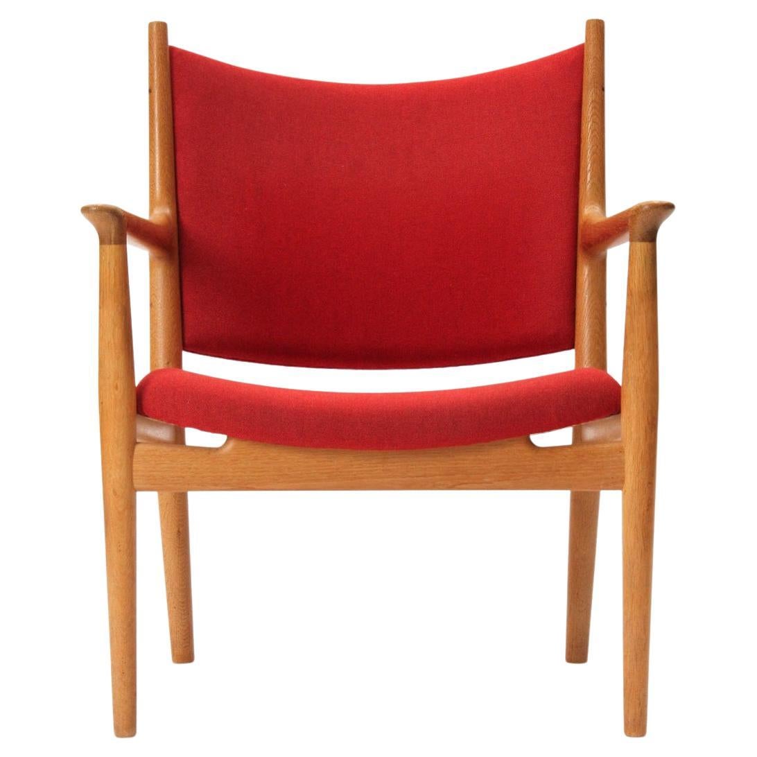 Oak Lounge Chair by Hans J. Wegner for Johannes Hansen For Sale