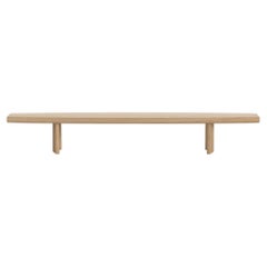 Table basse et banc Peana en chêne naturel par Joel Escalona