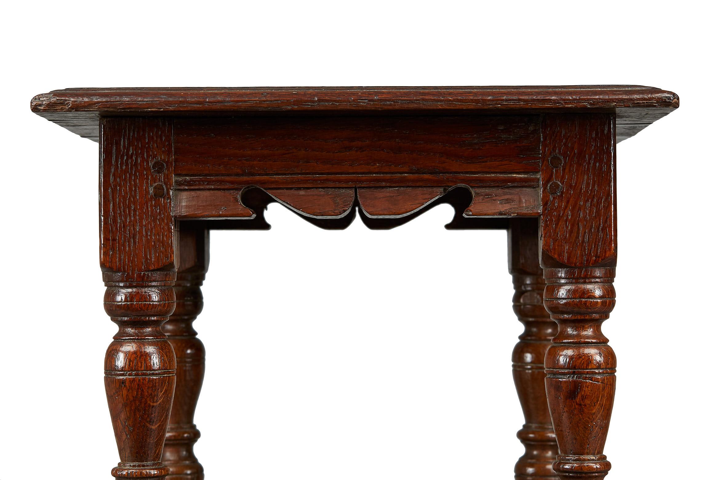 British Oak Low Stool, circa 1620-1630 For Sale