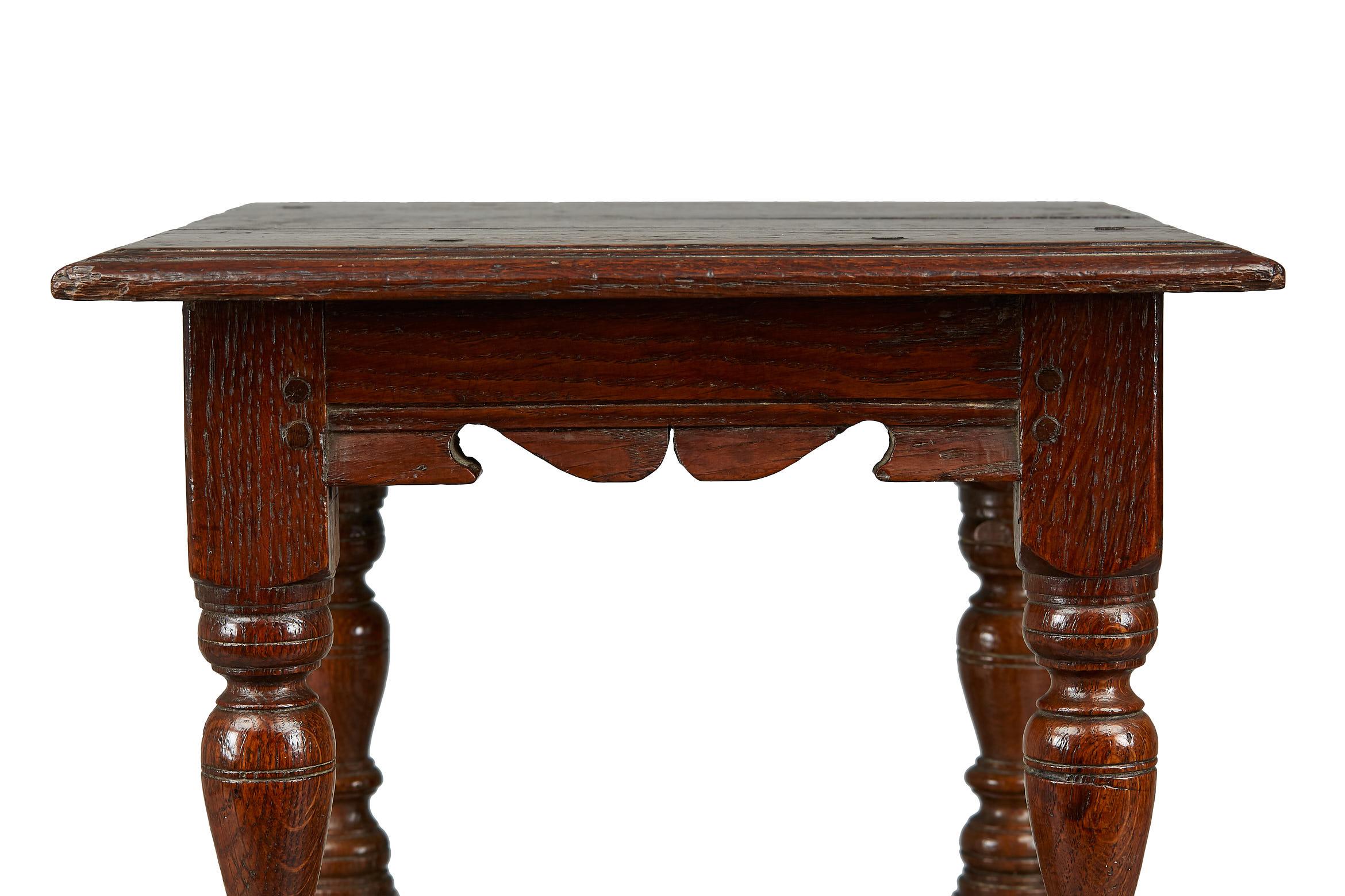 Oak Low Stool, circa 1620-1630 In Good Condition For Sale In Matlock, Derbyshire