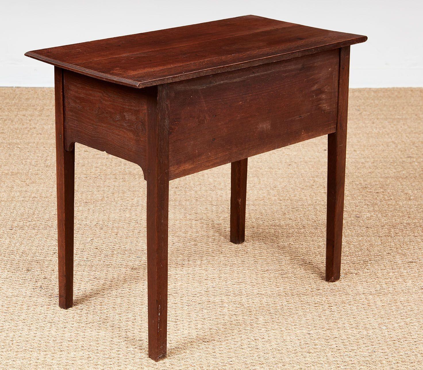 Oak Lowboy with Open Scrollwork Apron For Sale 5