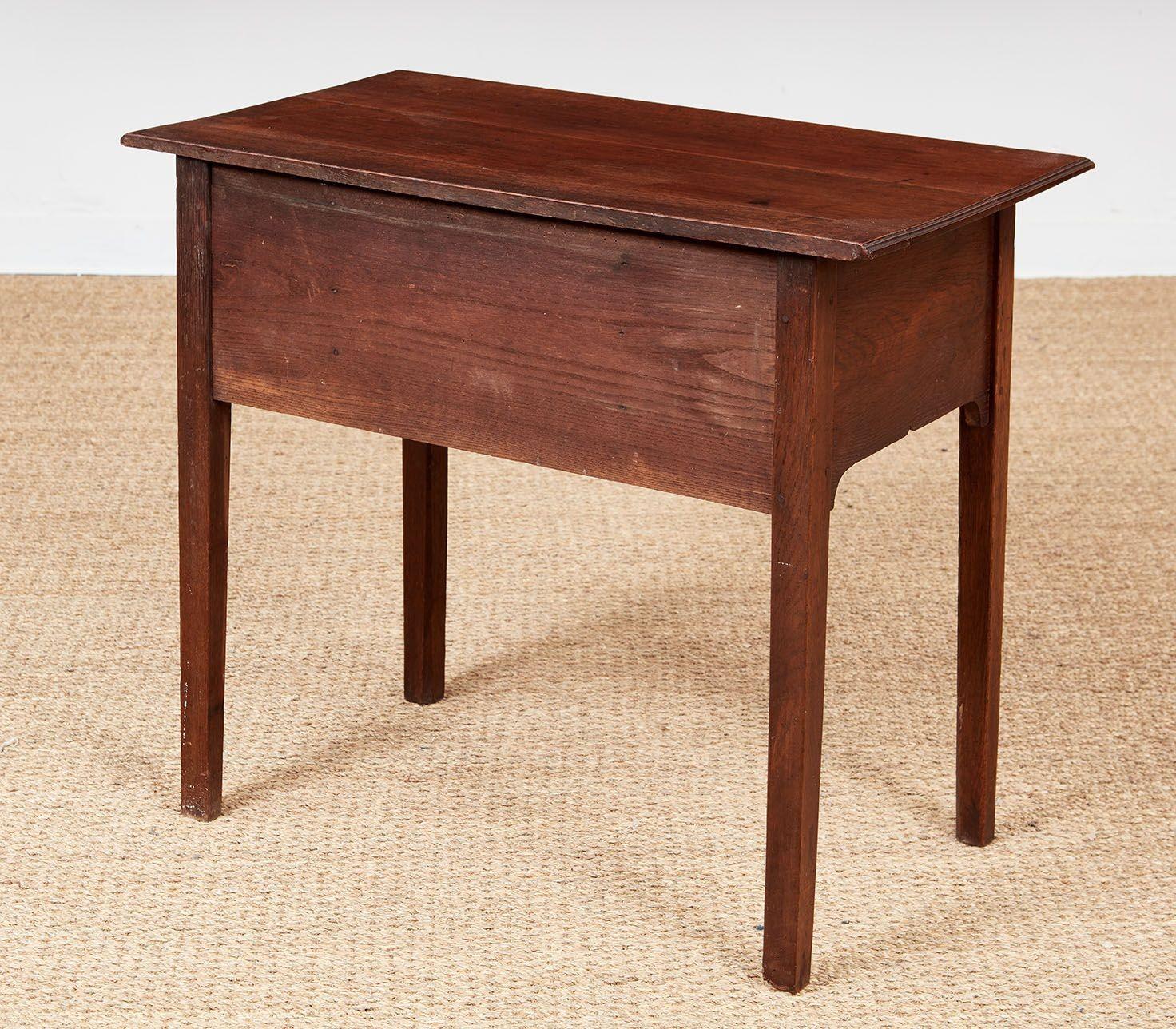 Oak Lowboy with Open Scrollwork Apron For Sale 7
