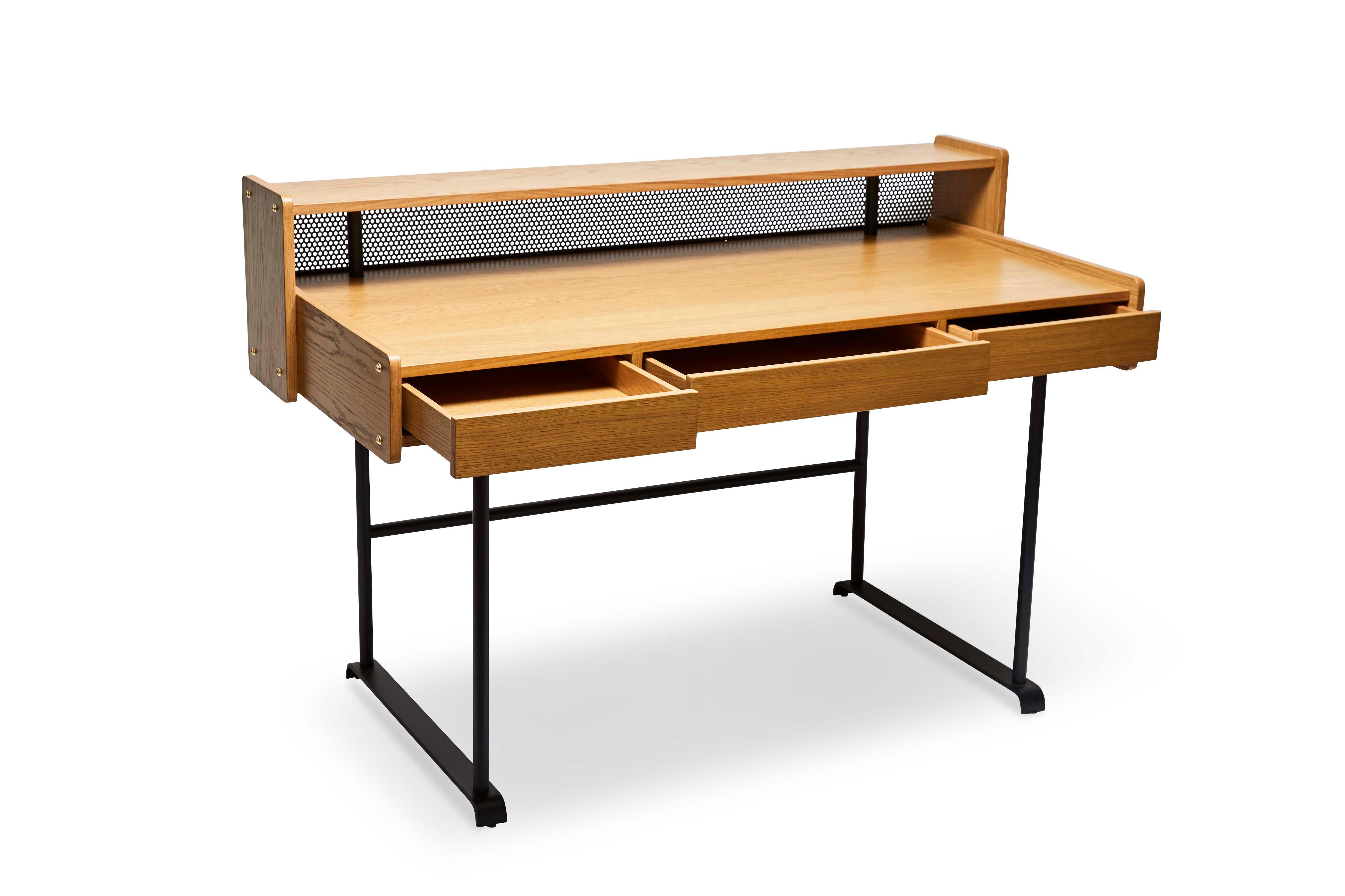 Mid-Century Modern Oak Maker's Desk by Lawson-Fenning For Sale