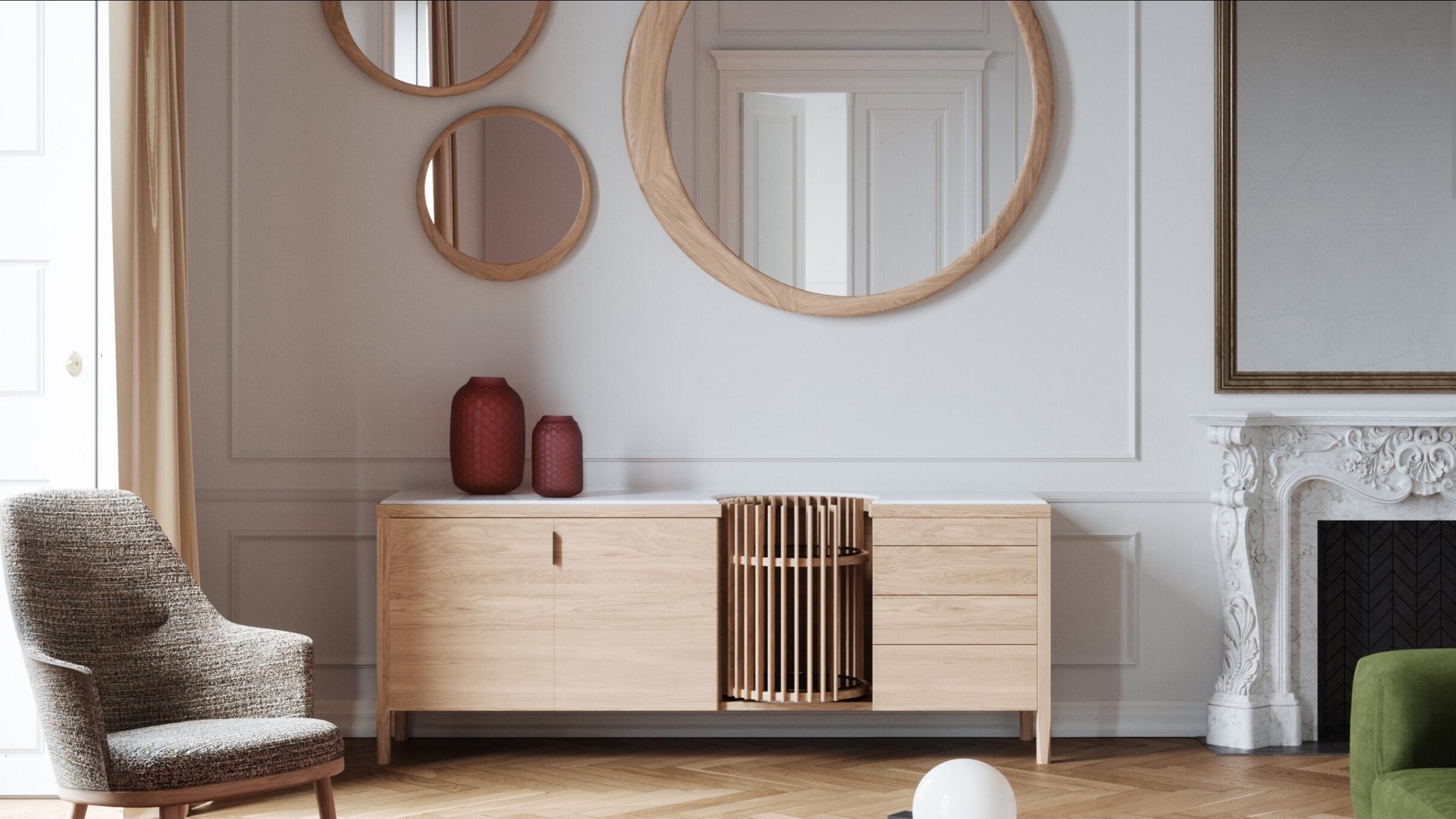 Marmo Oak,  Credenza e mobile bar in marmo in vendita