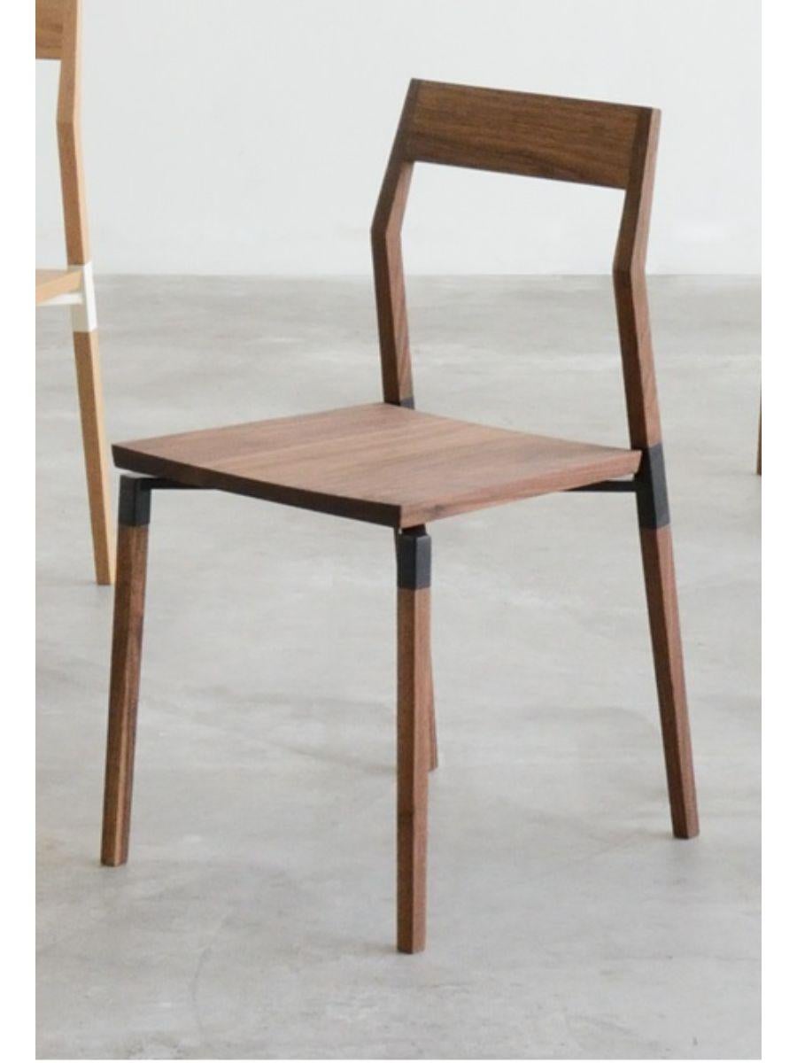 Oak metal plated Parkdale dining chair by Hollis & Morris
Dimensions: 18.5