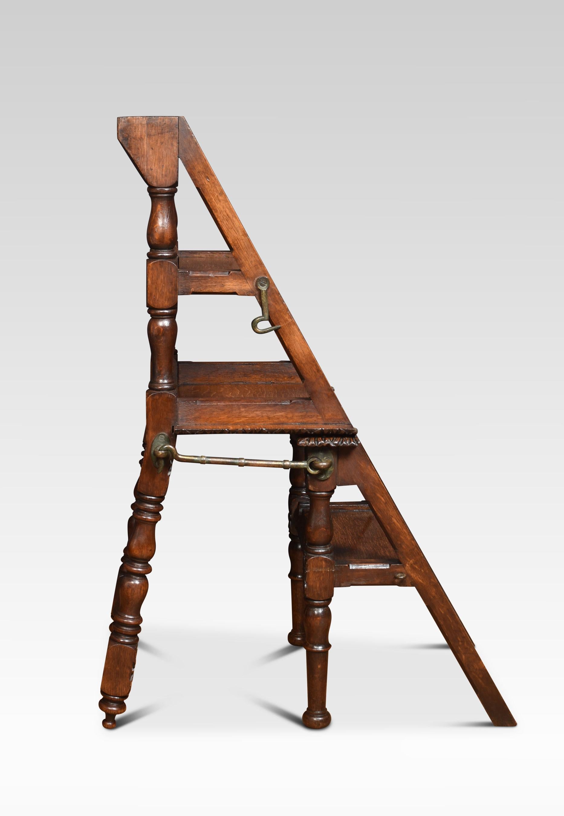 British Oak Metamorphic Chair For Sale