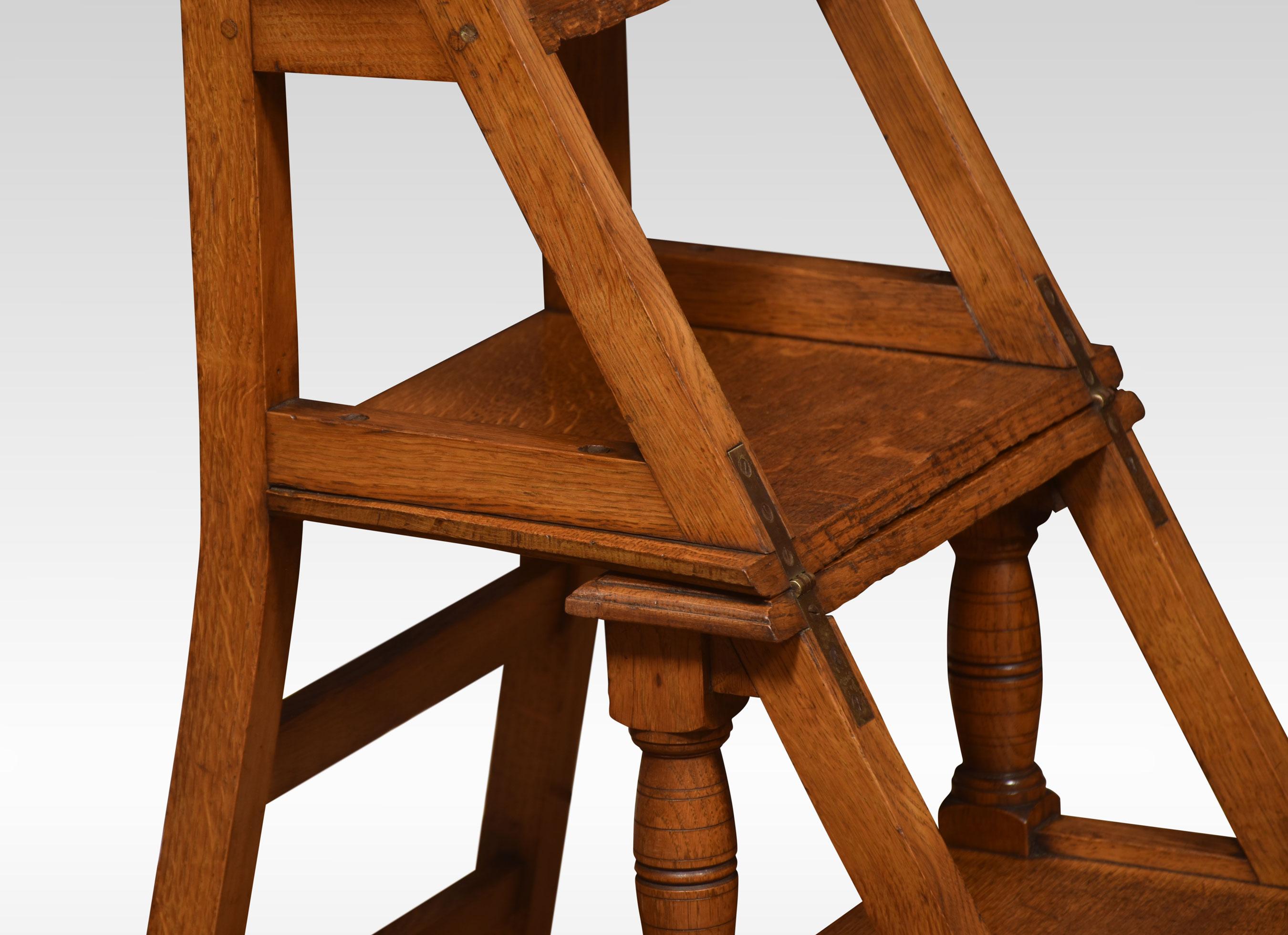 19th Century Oak metamorphic chair For Sale