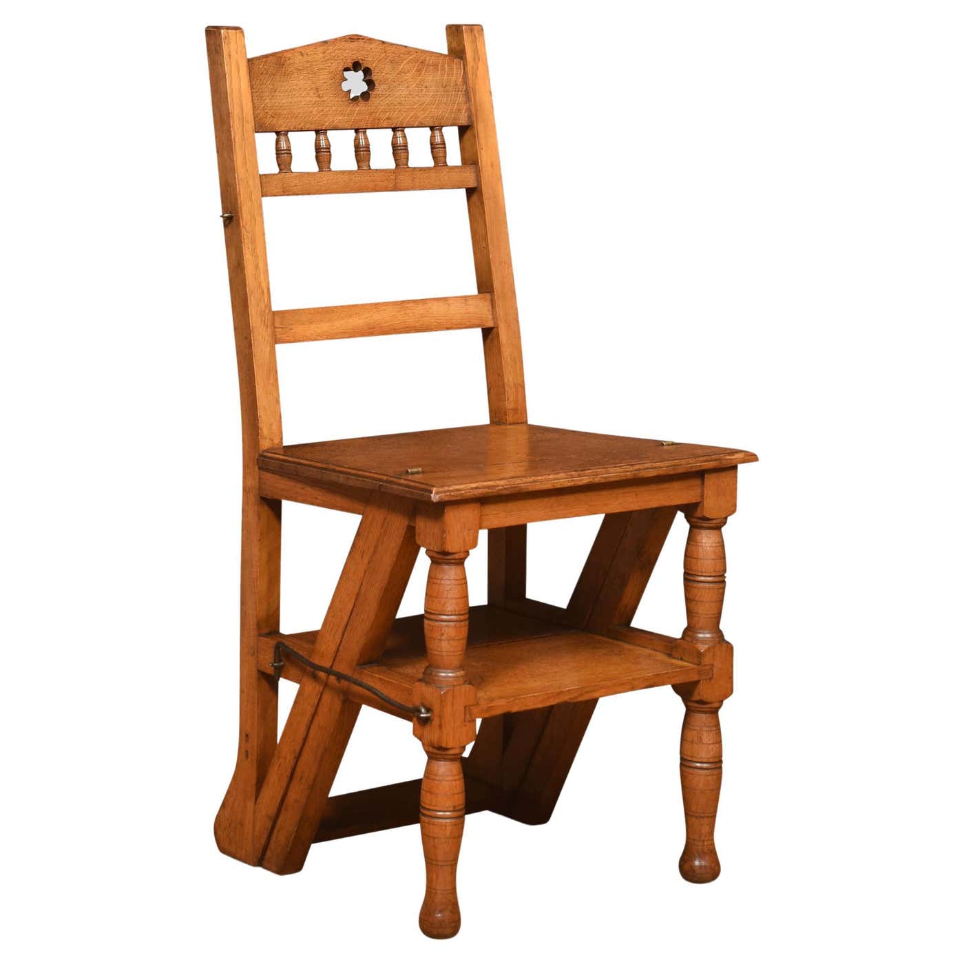 Oak metamorphic chair For Sale at 1stDibs | library step chair ...