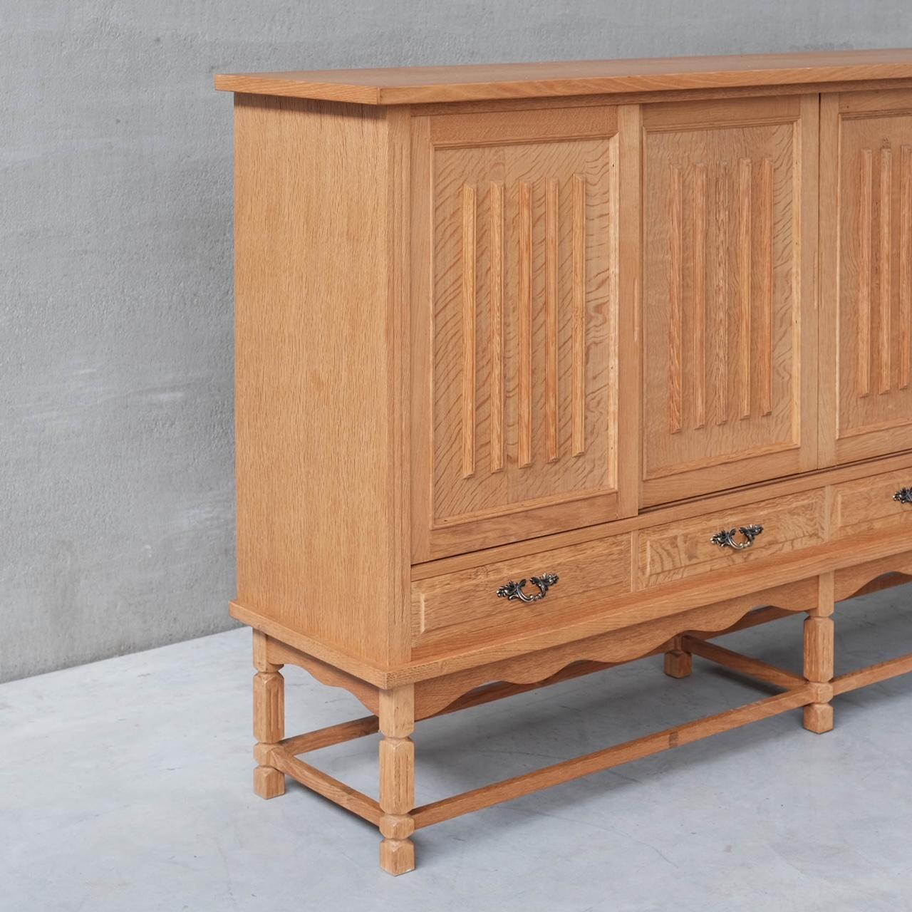 Oak Mid-Century Danish Cabinet/Sideboard in style of Kjaernulf For Sale 13