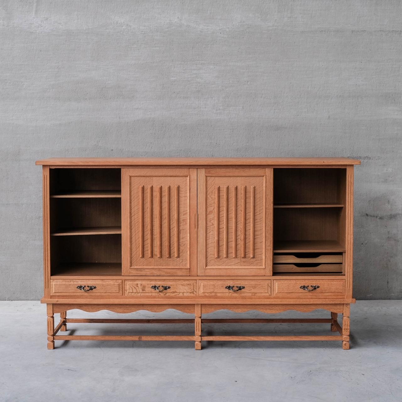 Wood Oak Mid-Century Danish Cabinet/Sideboard in style of Kjaernulf For Sale