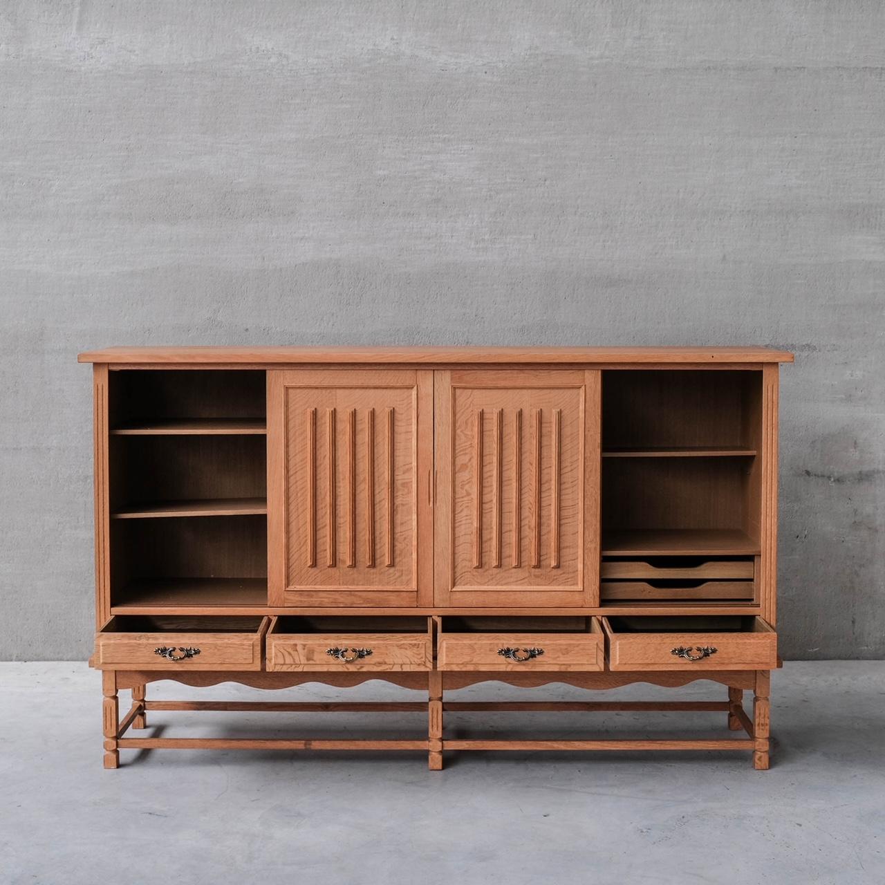 Oak Mid-Century Danish Cabinet/Sideboard in style of Kjaernulf For Sale 1
