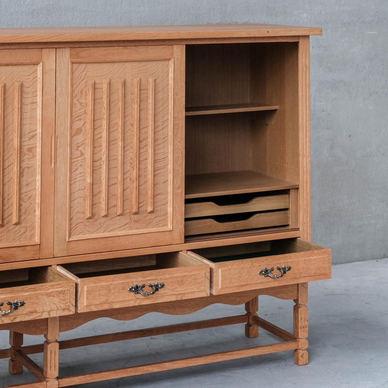 Oak Mid-Century Danish Cabinet/Sideboard in style of Kjaernulf For Sale 2