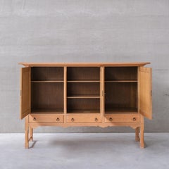 Oak Midcentury Danish Cabinetsideboard Attributed. to Henning Kjaernulf