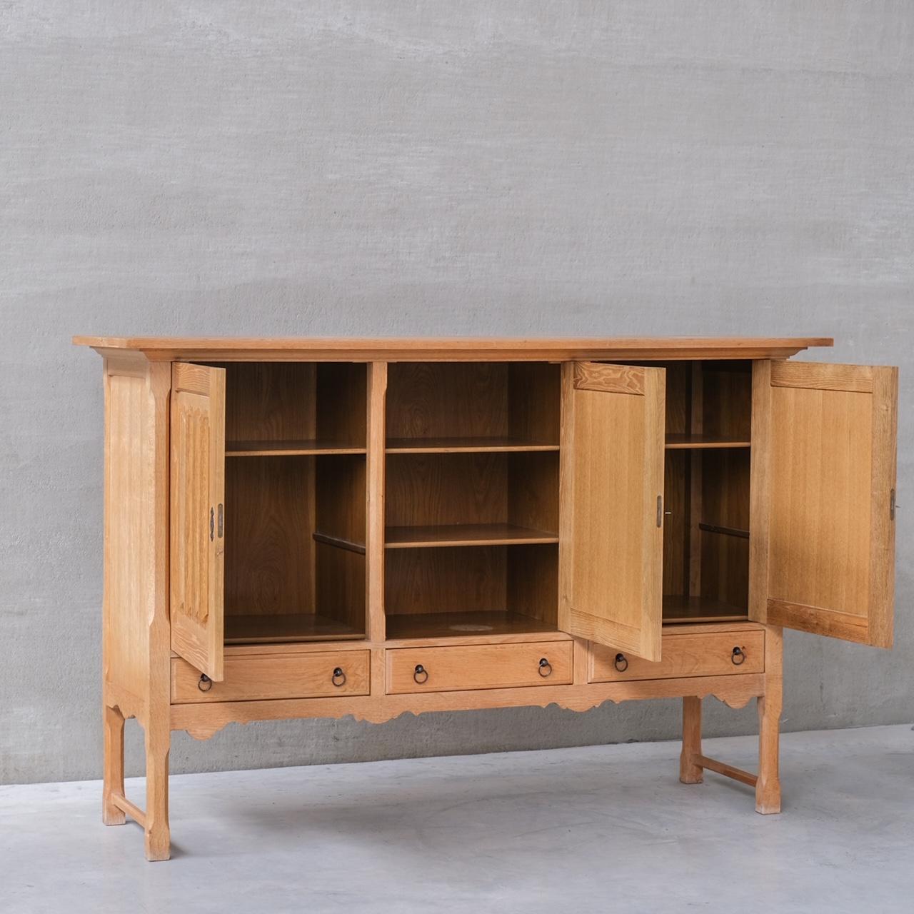 Oak Midcentury Danish Cabinetsideboard Attributed. to Henning Kjaernulf In Good Condition For Sale In London, GB